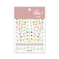 White Bloom Translucent Hollow Butterfly Heart Nail Sticker Press on Nails Decals Hollow Heart Star Moon Shape Sticker Sliders