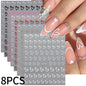 8Pcs/Set 3D Mix Colors Y2K Stars Nails Stickers 8*10cm Five-pointed Star Nail Decals Self-Adhesive Starlight DIY Nail Supplies 1
