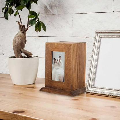 Pet Urns For Dogs Or Cats Wooden Urn Ashes Ashes Personalized Photo Frame Pet Cremation Urns Keepsake Memory Box