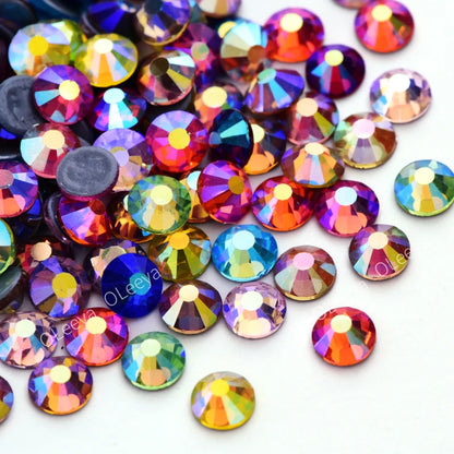 Oleeya стразы Better DMC Hotfix Rhinestone Iron On Strass High Quality Flatback Glass Crystal AB For DIY Wedding Y2792