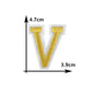 26 English gold letters Hot-melt adhesive ironing embroidery Patch DIY sewing decorative clothes patch