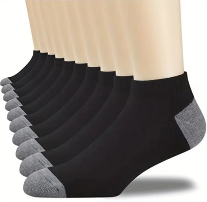 5 Pairs Socks MEN'S Mid-calf Spring and Autumn Sports Sweat Anti-odor MEN'S Socks Thin Sports Socks