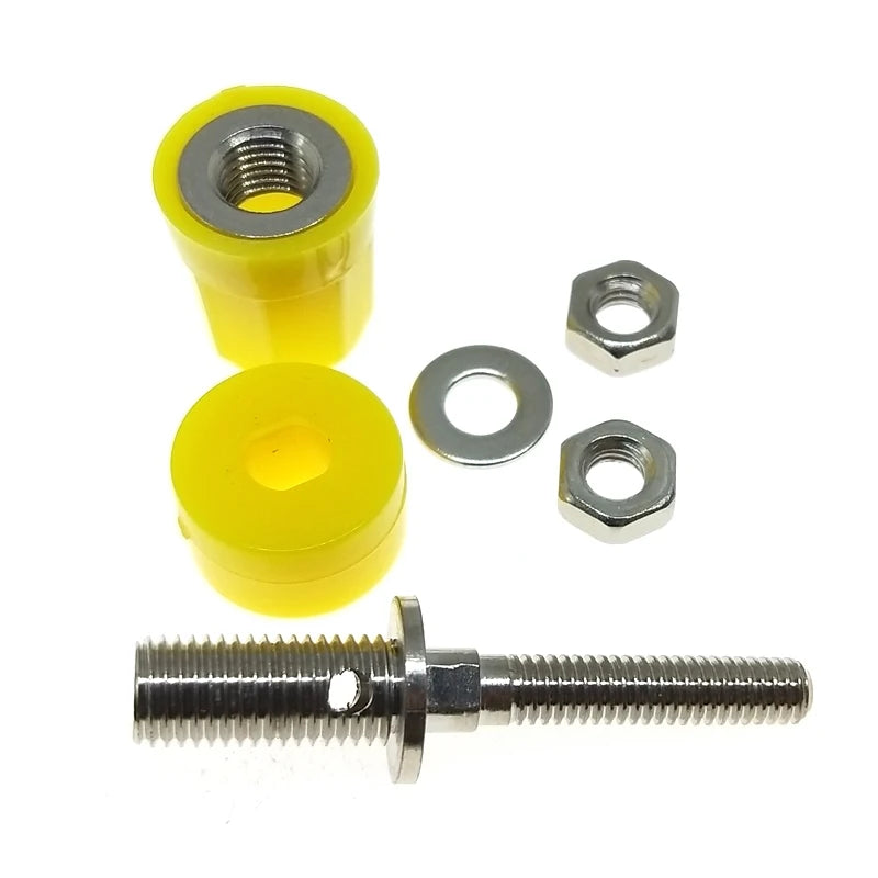 5/10Pcs M4*36 Pure Copper Terminal 4mm Banana Jack Socket 20A Binding Post Banana Plug Connector M4X36