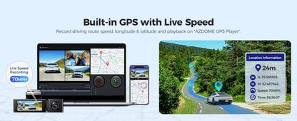 Upgrade AZDOME M550 Pro Dash Cam 4K Front Dashcam Auto 5.8Ghz Wi-Fi GPS G-sensor Car DVR 6 IR Night Vision Parking Monitor