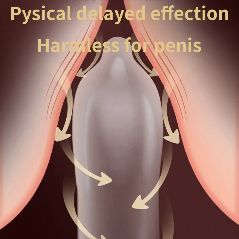 Delayed Ejaculation Condoms 7 Times Reduce Sensitivity  For Men Ultra Thick 0.07mm Thicker Condom Penis Cock Sleeves Sex Toys