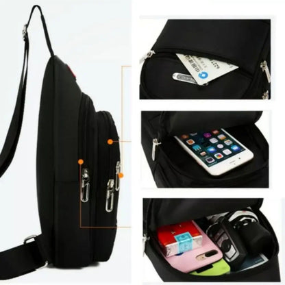 Black Grey Brown Men Messenger Bags New Rectangle Oxford Cloth Men Crossbody Bag USB Charge Shoulder Bag Male 3 Zipper Bag