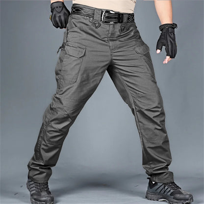Black Cargo Plus Size Men's Elastic Tactical Pants Camping Hiking Fishing Trekking Climbing Outdoor Trousers Quick Dry Sports