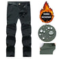 Men Winter Autumn Fleece Waterproof Cargo Pants Hiking Camping Softshell Climbing Casual Warm Tactical Military Combat Trousers