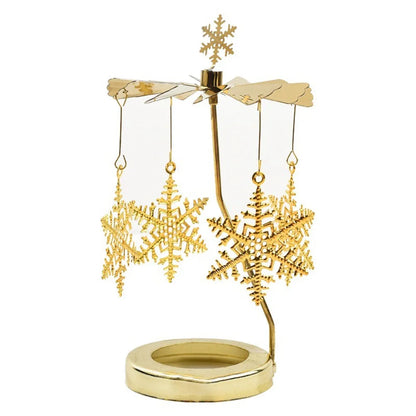 Metal Rotating Candle Holder Heat-Powered Rotation Elegance Style Spinner Carousel Rotating Mechanism Tea Light Holder