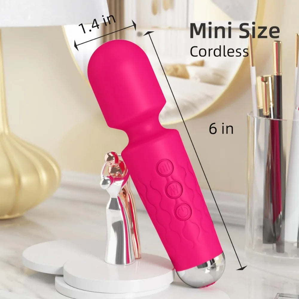 AV Vibrator Wand Personal Massager Clit Stimulator Sex Toy for Women 20 Patterns 8 Speeds Rechargeable Mini Vibrators Adult Toys
