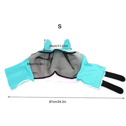 Professional Grade Horse Fly Mask - Comfortable And Adjustable Breathable Fly Mask For Horses blue S
