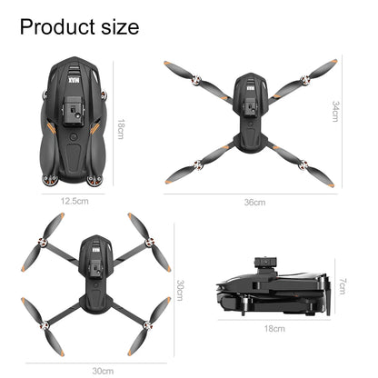 V168 MAX GPS Drone Professional 4K Dual Camera Brushless Obstacle Avoidance Security Drones with Large Screen Control Quadcopter