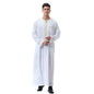 Muslim Men Clothing Kaftan Robes Long Sleeves Stand Collar Eid Thobe Kurta Arab Turkish Dress Dubai Islam Habit Ethnic Leisure