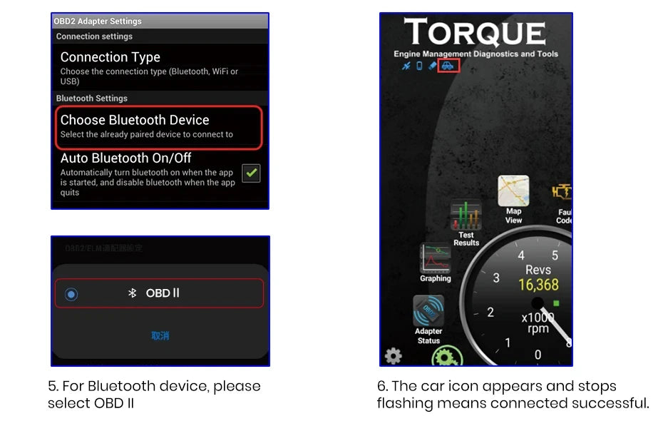 Junsun Auto Scanner Mini ELM327 Bluetooth Adapter OBD2 Car Diagnostic Tool Scanning Tool Android/IOS Car DVD Accessories