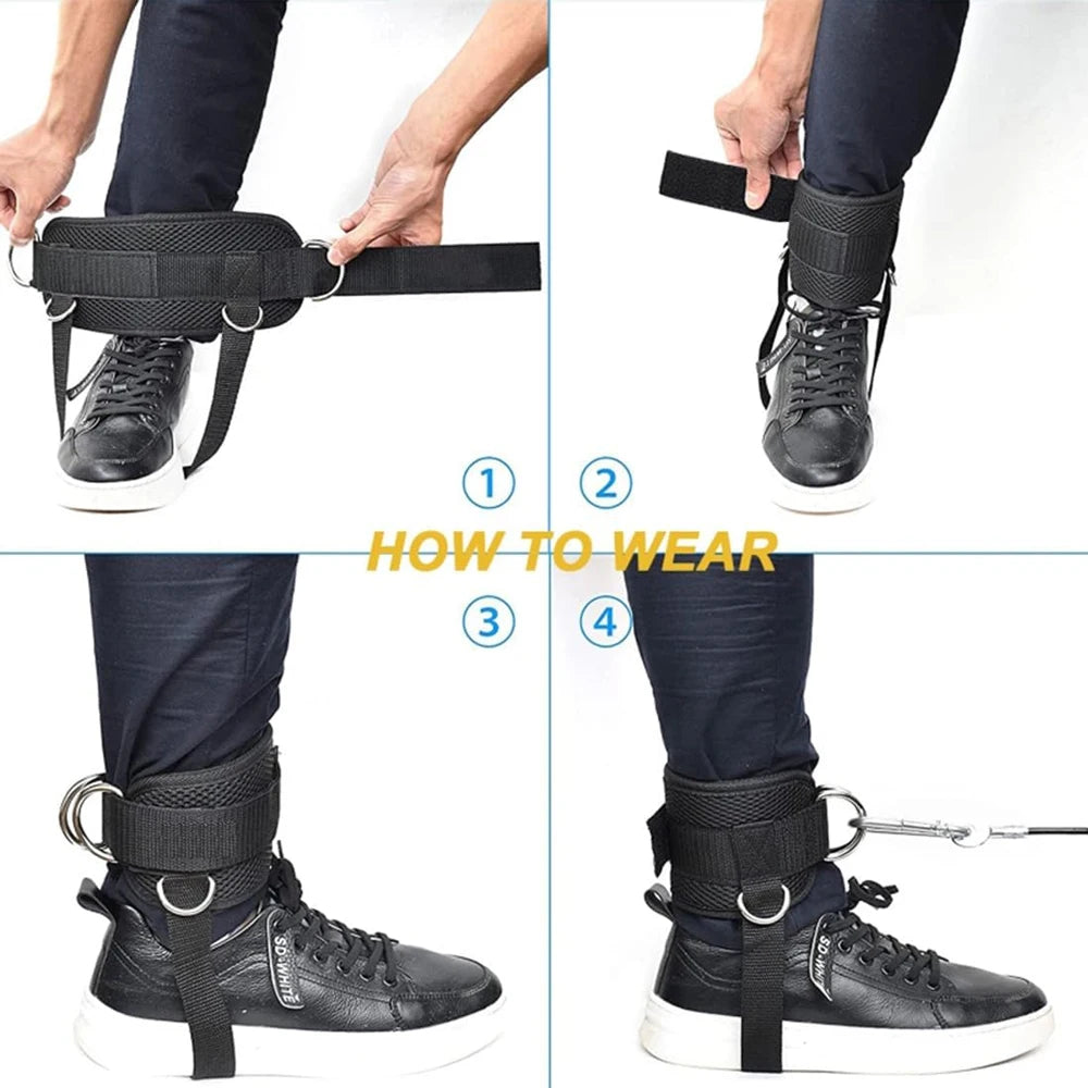 Ankle Strap for Cable Machine Kickbacks,Glute Workout,Leg Extensions,Booty Hip Abductors Exercise,Adjustable Ankle Cuff for Gym
