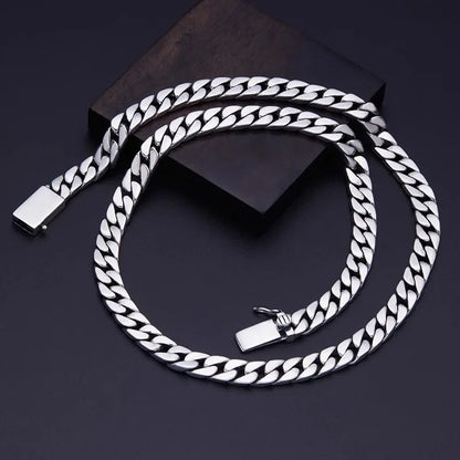 100% S925 Sterling Silver Bracelet 8MM Punk S925 Silver Jewelry Never Fade Carry Certificate Men Women Jewelry Gifts