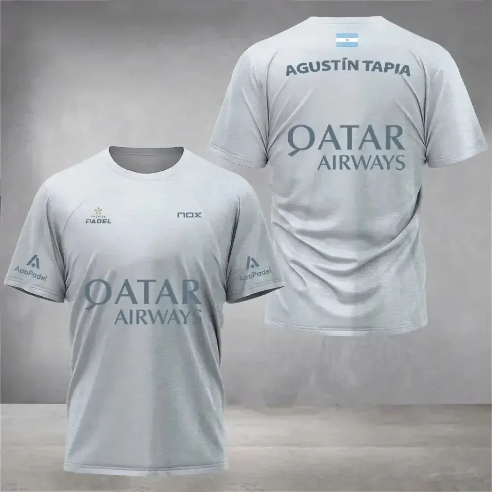 Summer Men's and Kids' Badminton and Tennis Sports Training Short Sleeve T-Shirt Casual Streetwear Top for Men
