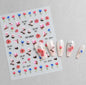 3d Nail Art Decals Spring Booming Violets Lavenders Purple Blue Pink Flowers Butterflys Stickers Decoration For Nail Tips Beauty