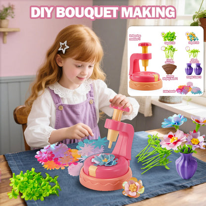 DIY Flower Bouquet Kit Educational Crafts Set for Kids,DIY Flower Arrangement Children's Toy Make Own Gift for Birthday Holiday
