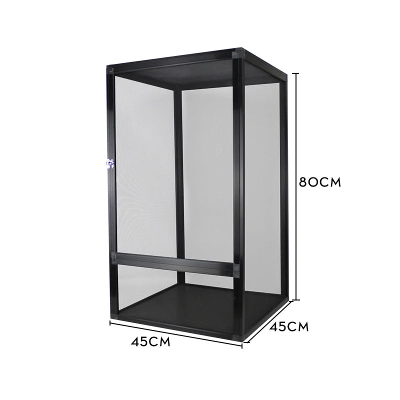 Reptile Terrarium Tall Landscape Ecological Tank Metal Mesh Door Breeding Cage Front Opening Reptile Rainforest Habitats