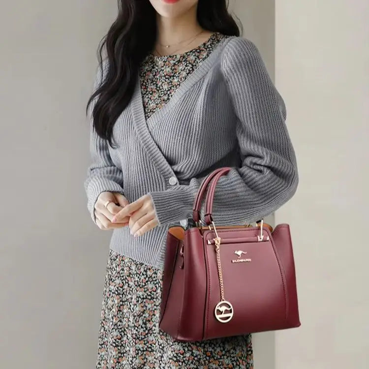 2026 Luxury Women Designer 3 Layers Shoulder Crossbody Sac Ladies Large Capacity Leather Handbags Shopper Brand Messenger Totes
