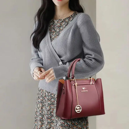 2026 Luxury Women Designer 3 Layers Shoulder Crossbody Sac Ladies Large Capacity Leather Handbags Shopper Brand Messenger Totes