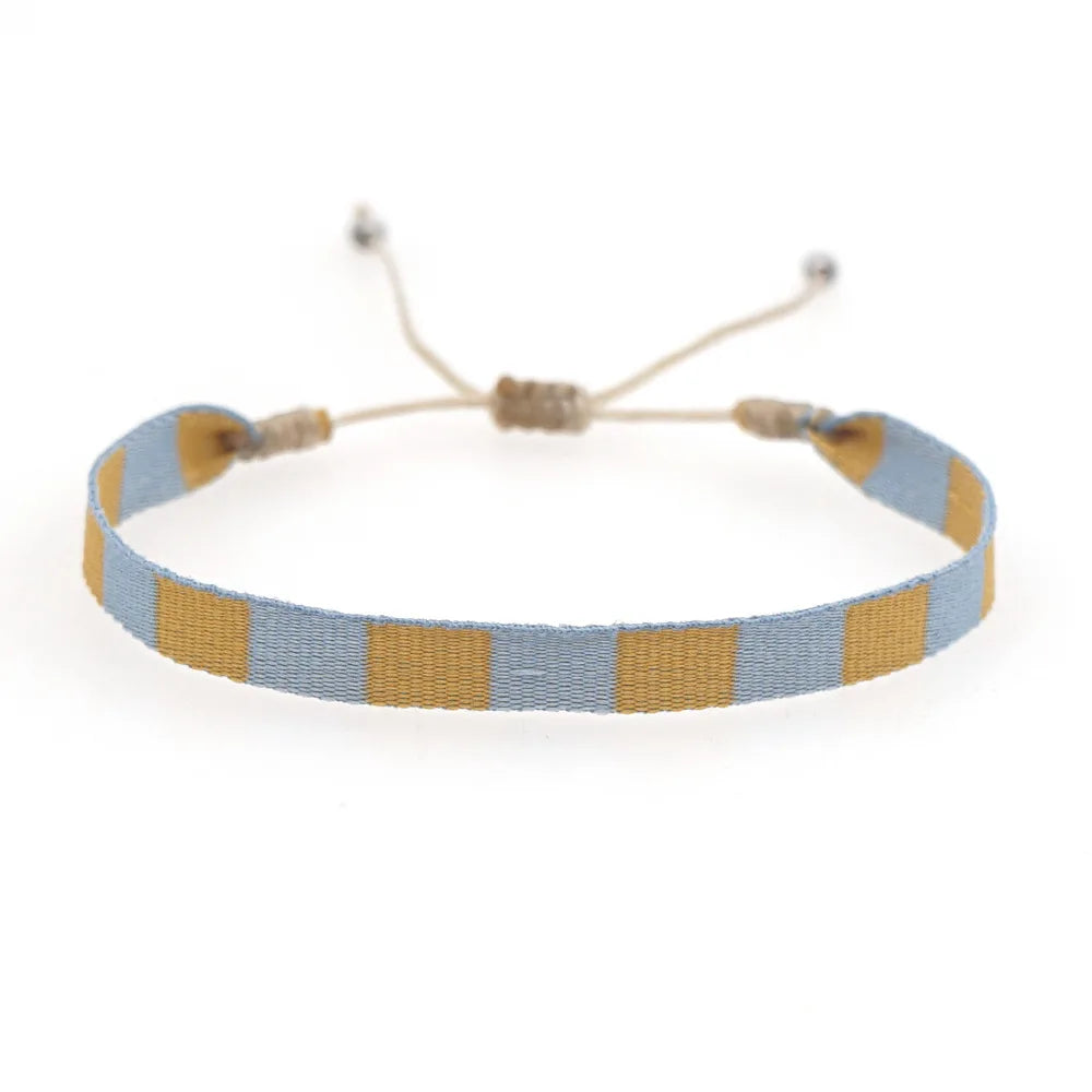 KKBEAD Wholesale Handwoven Bracelet Colombia Cloth Braided Wristband Bracelets for Women Men Gift Hippie Boho Friendship Jewelry