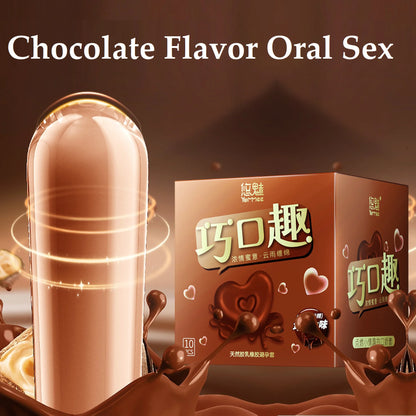 10pcs Fruit Flavor Condoms Sex Toy For Men Strawberry Blueberry Taste Penis Sleeves Ultra Thin Condom Adult reusable Sex Product