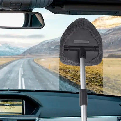 Telescopic Car Window Windshield Cleaning Brush Set Microfiber Window Glass Cleaner Car Window Cleaner Scraping Mist Eliminator