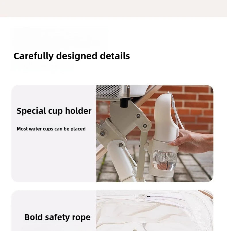 Luxury PU leather pet stroller,Car Pet Basket,lightweight Foldable Dog Travel Stroller,Portable Outdoor Cat and Dog Stroller