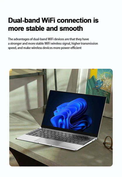 2026 New 14.1' Ultra Slim Laptop 16GB RAM 1/2TB SSD Windows 11 Pro Core I9-10980HK Notebook HD Games Office Study Computer