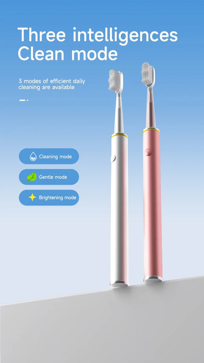 Electric Toothbrush Mental Thin Brush Body Specially for Women Pure Wisdom Beauty Soft DuPont Bristle