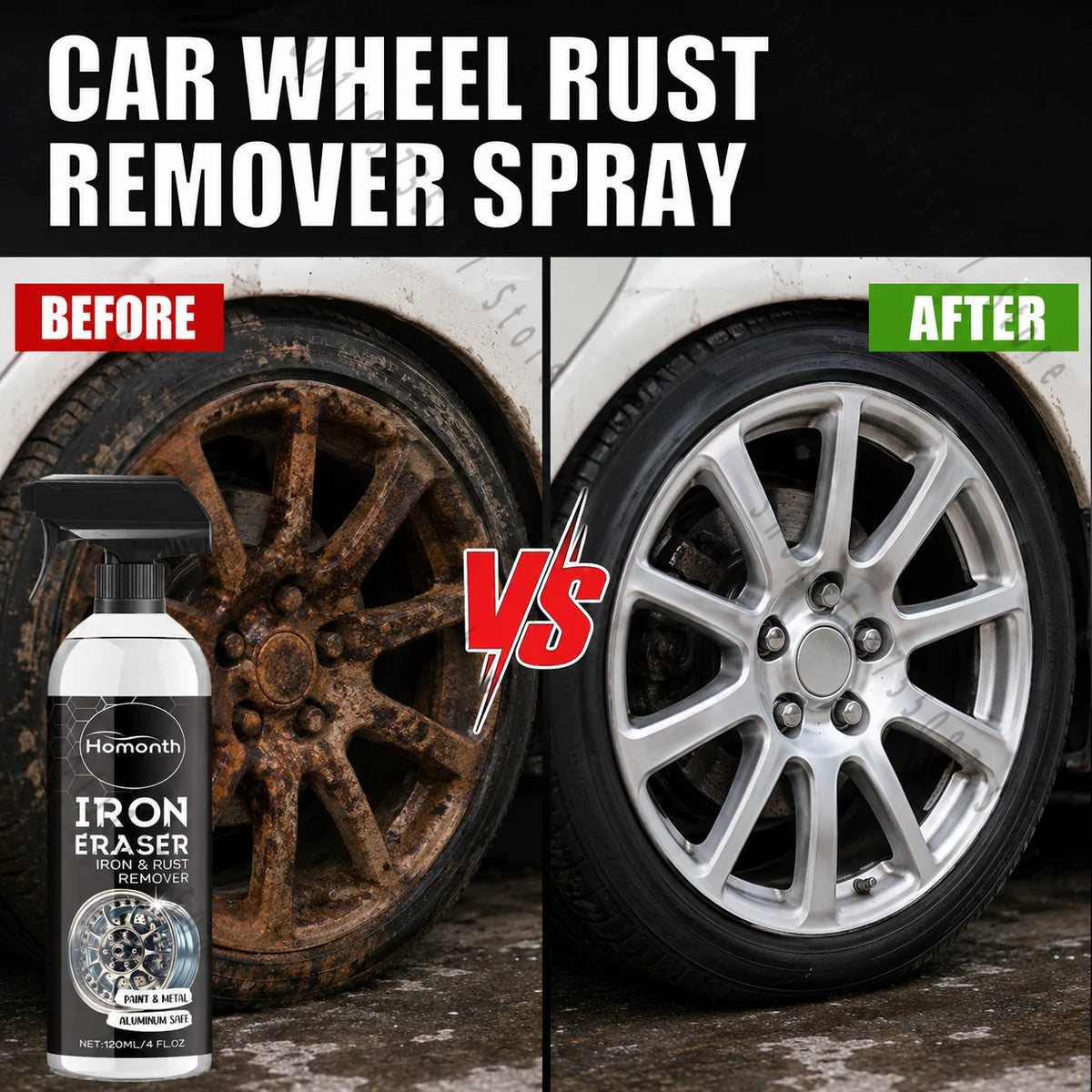 QP703 Professional Auto Detailing Supplies Fast-Acting Rust Cleaner Remove Stubborn Stains on Car Wheels and Rims