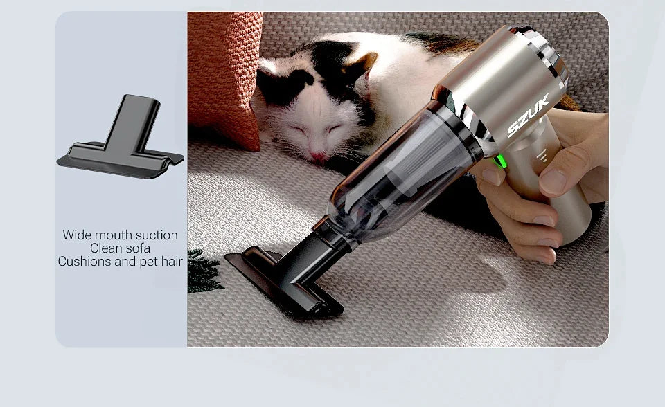 SZUK Mini Car Vacuum Cleaner 985000PA Powerful Portable Wireless Vacuum Cleaner Cleaning Machine Handheld Vacuum Cleaner for Car