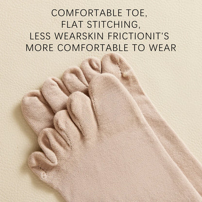 Hot Sale Men's Cotton Toe Socks Moisture-Wicking Odor Control Seamless Toe Design Long Crew Socks for Sports Daily Wear