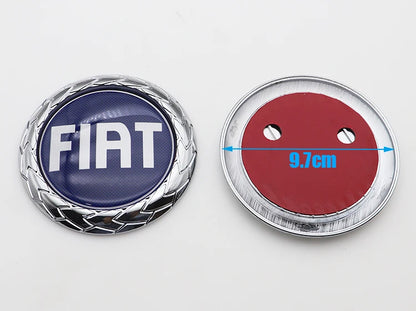 1pcs 3D 9.7cm 8.5cm 7.5cm ABS Car Front Logo Front Grill Rear Bumper Tail Door Trunk Emblem Sticker Styling Accessories For FIAT