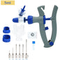 1-10Ml Automatic Veterinary Continuous Syringe / 10Pcs Needles Adjustable Animal Vaccine Injection Livestock Pig Cattle Sheep