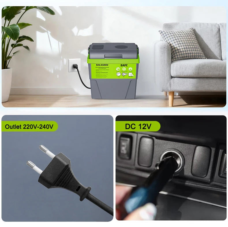20L Portable Refrigerator Car Home Dual Use Mini Cooler Warmer Fridge for Outdoor Travel Camping Picnic Vehicle Truck Office