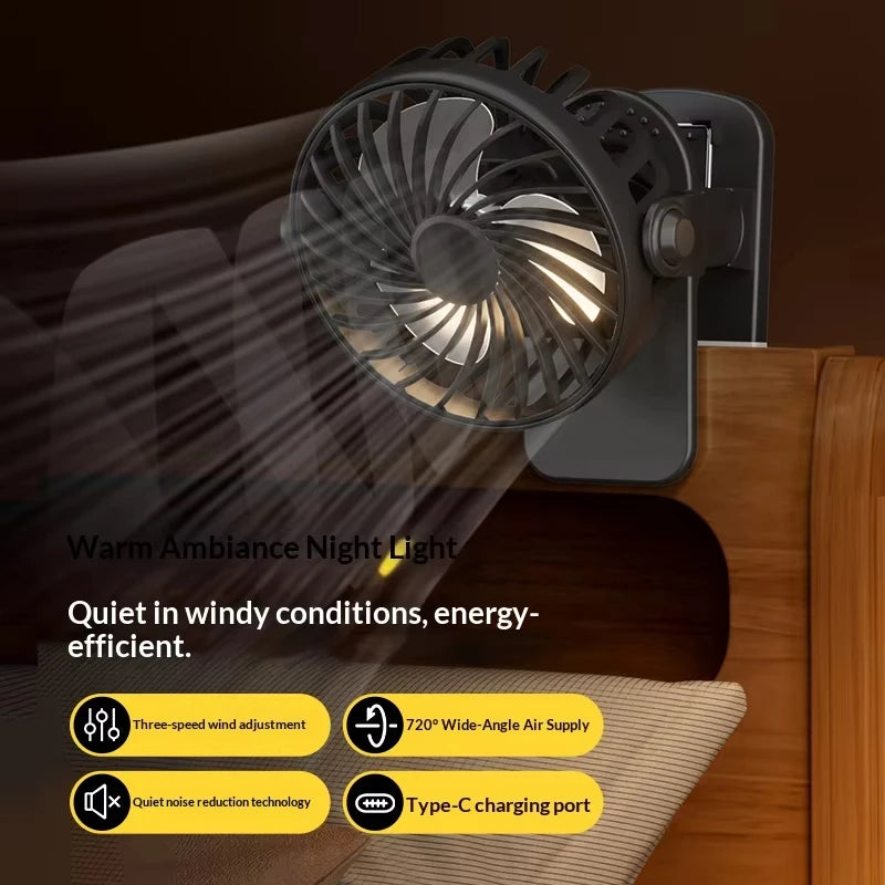 Stroller Fan for Baby Stroller Cart Hanging Fan Clip Mini Fan USB Quiet Electric Clip Fan Home 3 Speed Desktop Small Cooling Fan