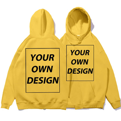 Customized DIY Print Men Woman Autumn Winter Hoodies Casual Classic Pullovers Simple Comfy Streetwear Soft Warm Sports Clothing