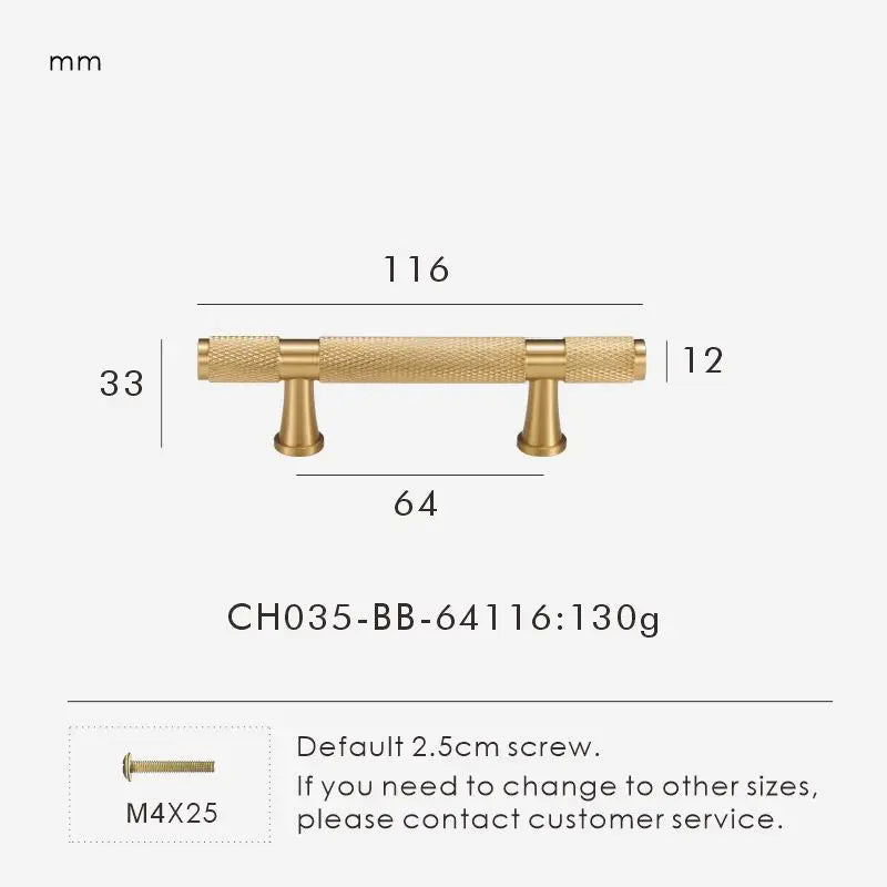 Nurlin Brass Diamond Cut Cross Knurl Pattern Cabinet Knob Pull T Bar Lengthened 38cm 15 Inch Cloakroom Door Drawer Handle