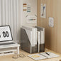Large Capacity Desktop Organizer Box ZT3266 for Office Documents Stationery Books Storage Rack Transparent Plastic Material