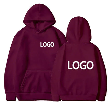 Men's and Women's Hooded Pullover, Customized Team Loose Casual Clothing, Fashionable and Personalized 100% Polyester,