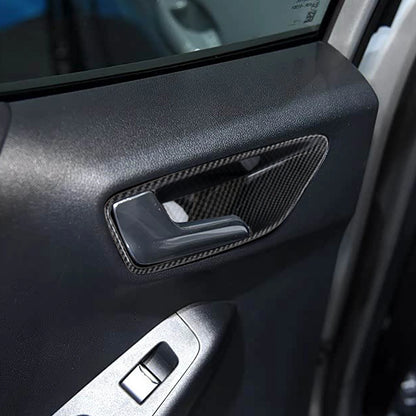 For Ford Puma 2019-2025 Car Inner Door Handle Cover Trim Decor Overlay ABS Carbon Fiber Style Interior Accessories 4PCS