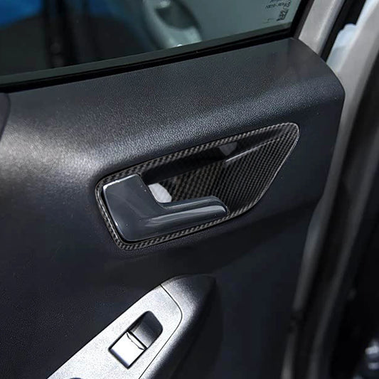 For Ford Puma 2019-2025 Car Inner Door Handle Cover Trim Decor Overlay ABS Carbon Fiber Style Interior Accessories 4PCS