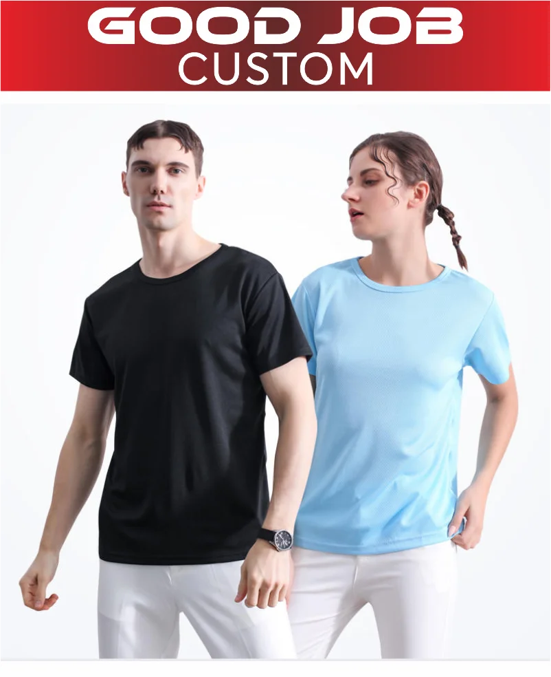 Summer Quick-drying T-shirt Custom Logo Breathable Sports Top Embroidery Personalized Logo Team Activity T-shirt Print Pattern
