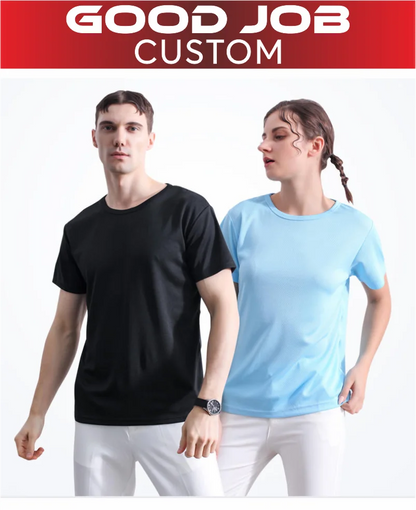 Summer Quick-drying T-shirt Custom Logo Breathable Sports Top Embroidery Personalized Logo Team Activity T-shirt Print Pattern