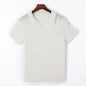 Spring and summer new 100% pure wool business casual knitting technology men's breathable soft lapel Polo short sleeve T-shirt.