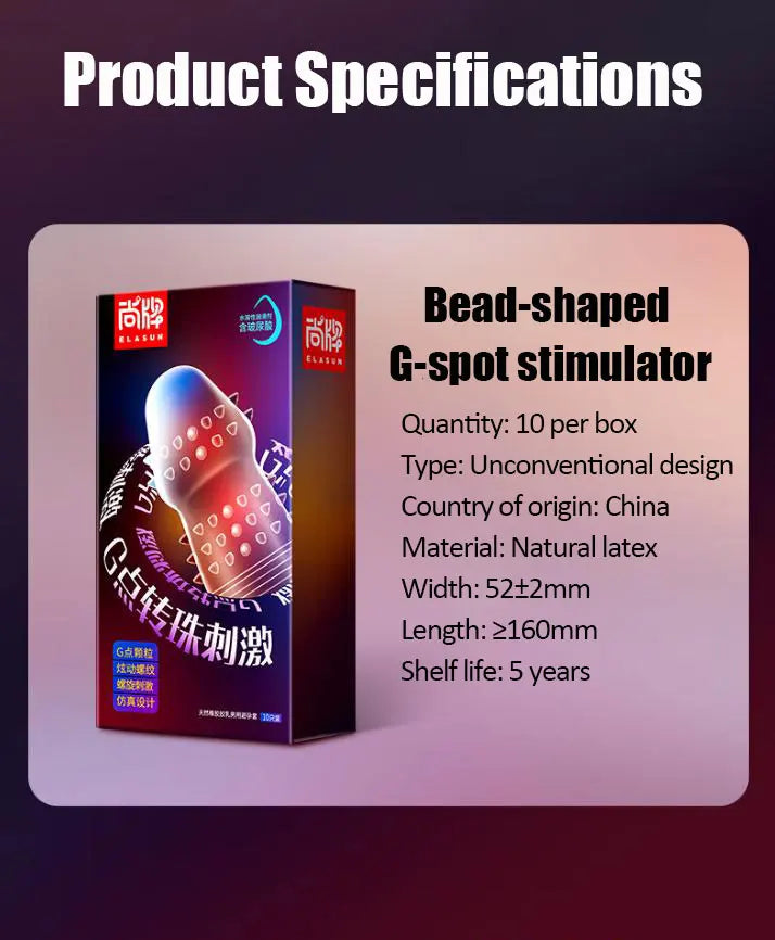 Elasun Condoms Delay for Men with Mustache Mutual Climax Orgasm Ribs Penis Sleeves for Men Delay Ejaculation G Spot Sex Toy