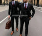 Men's 3 Piece Suit Yellow  Slim Fit Elegant Casual Business Office 3pcs